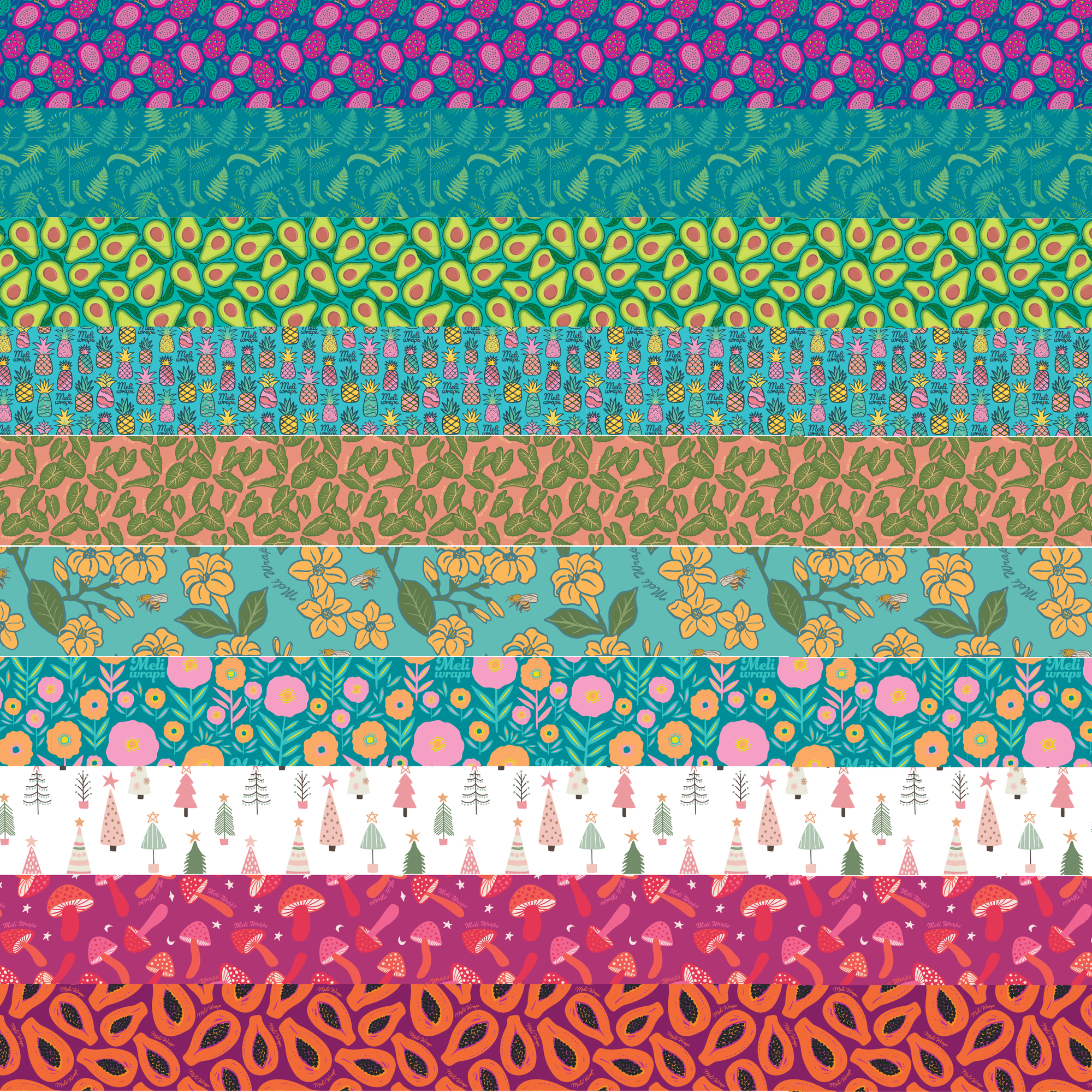 Beeswax Food Wrap Bulk Gift Packs - Ten Pack of Smalls