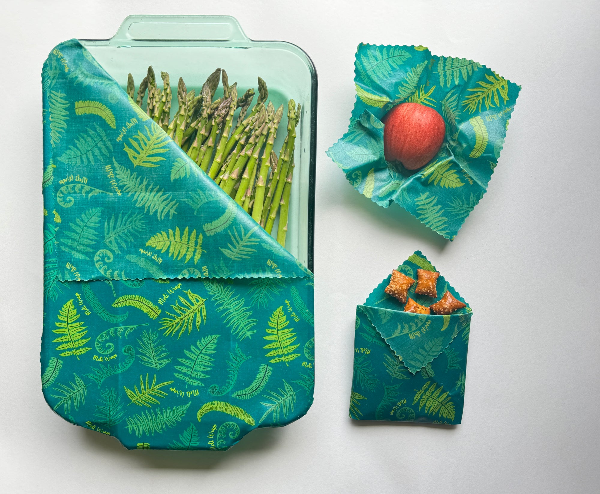 Beeswax Wrap Bulk Roll - Fern Print