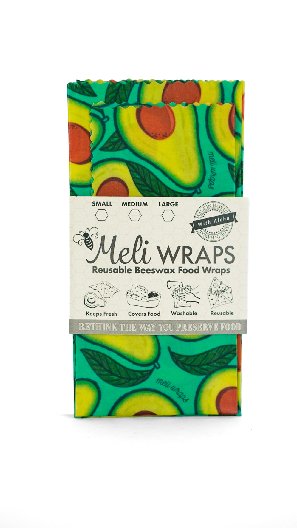 Beeswax Food Wrap - Avocado Print