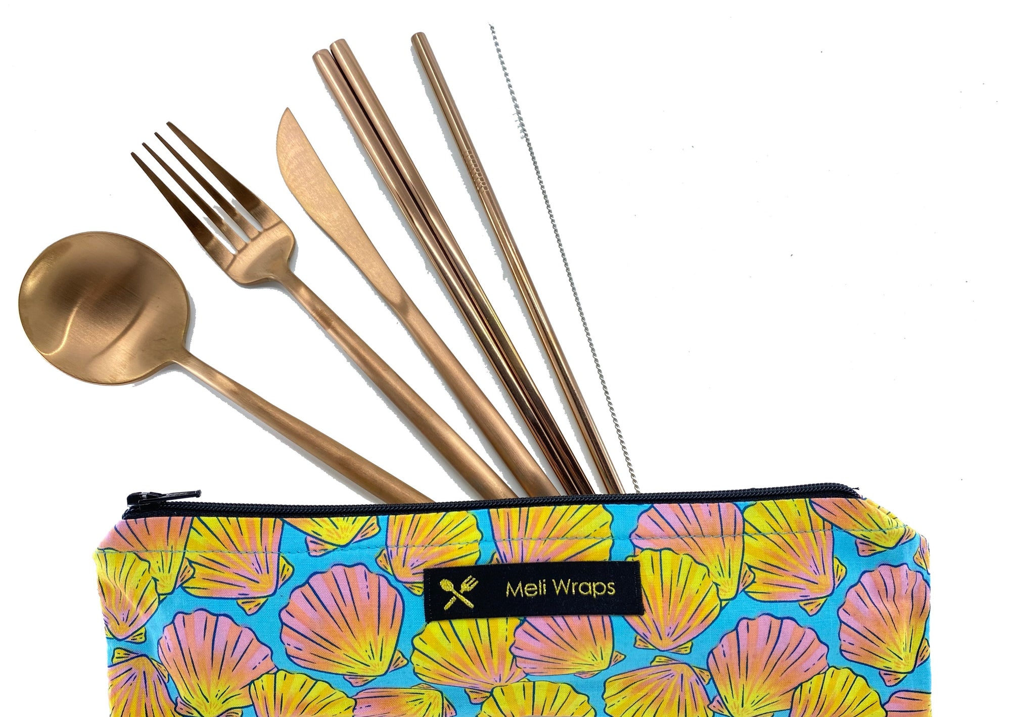 Meli Wraps Reusable Cutlery Set- Shells