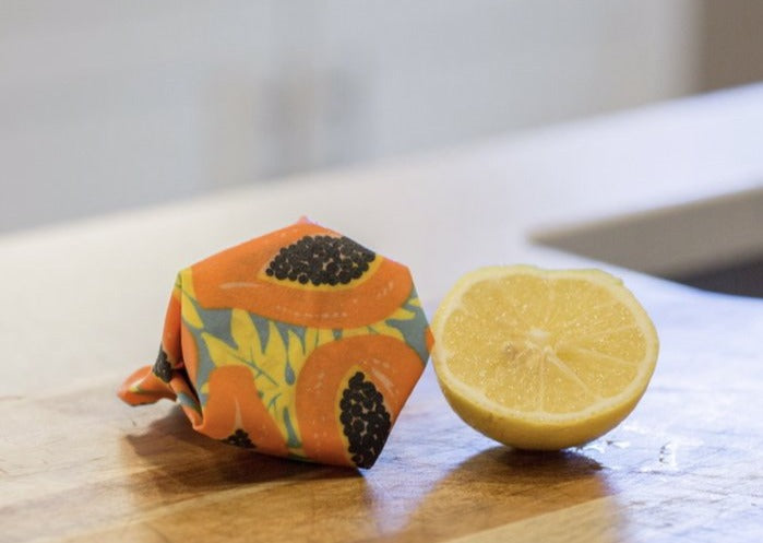 Beeswax Food Wrap - Tropical Papaya Print