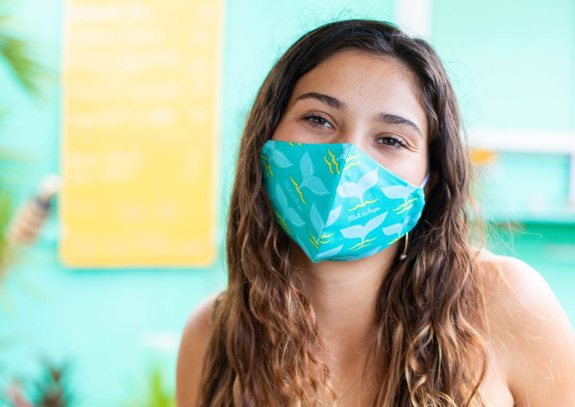 Meli Wraps 100% GOTS Organic Cotton Face Mask - Tails Print