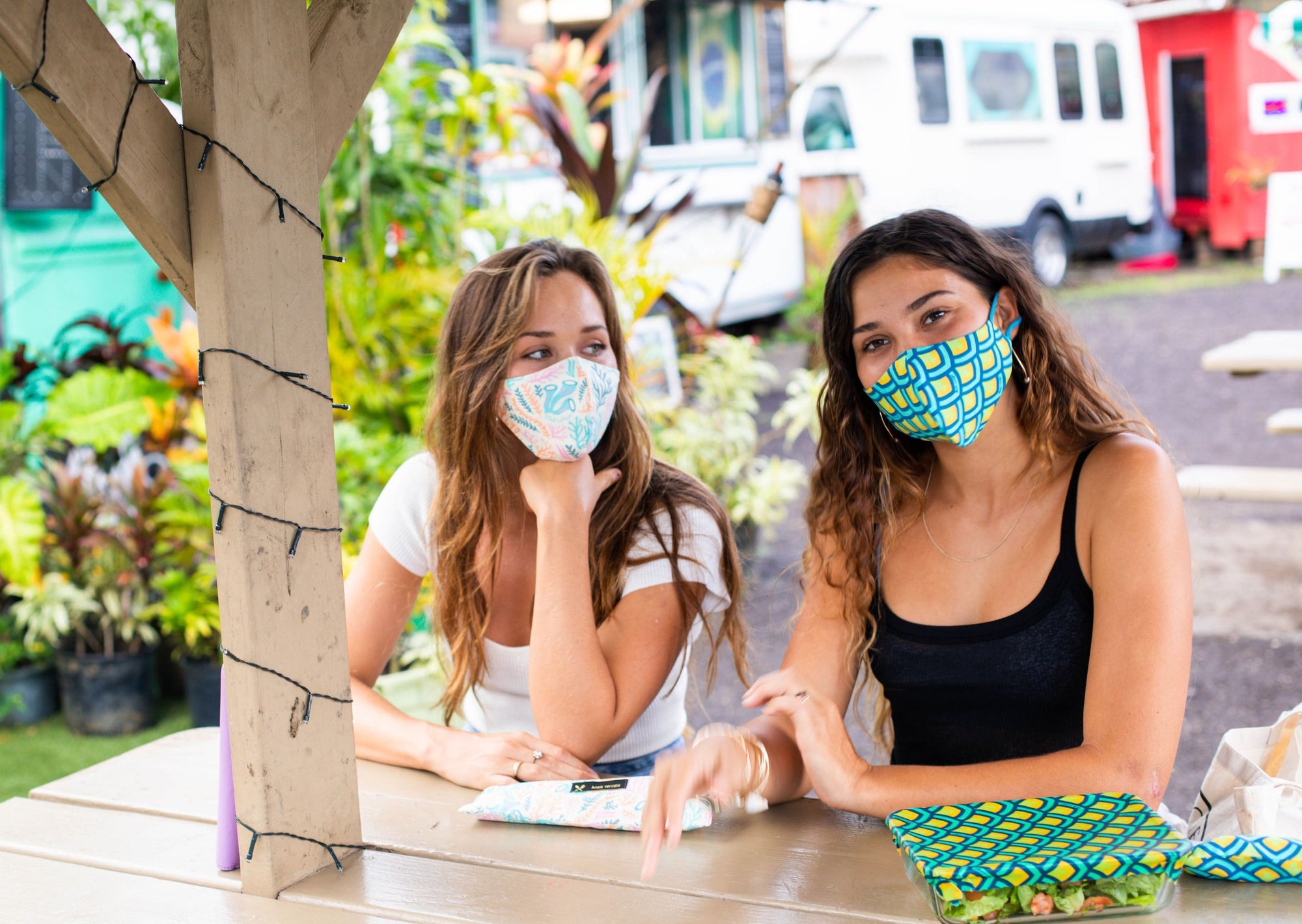 Meli Wraps 100% GOTS Organic Cotton Face Mask - Reef Print