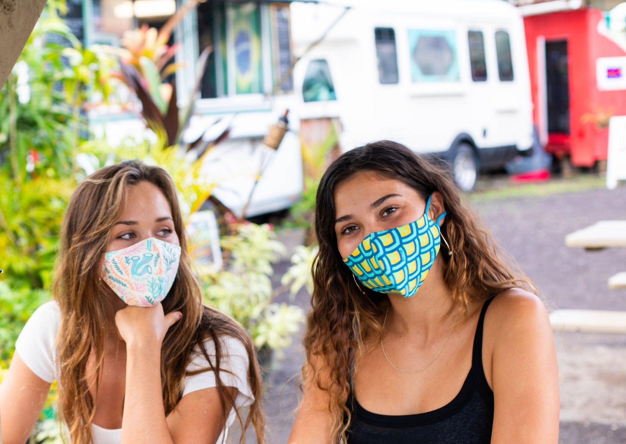 Meli Wraps 100% GOTS Organic Cotton Large Face Mask - Scales Print