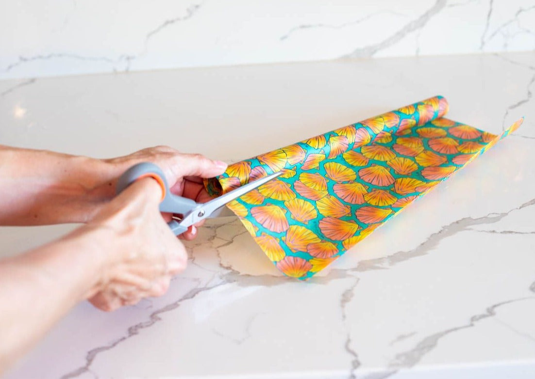 Beeswax Wrap Bulk Roll - Shells Print