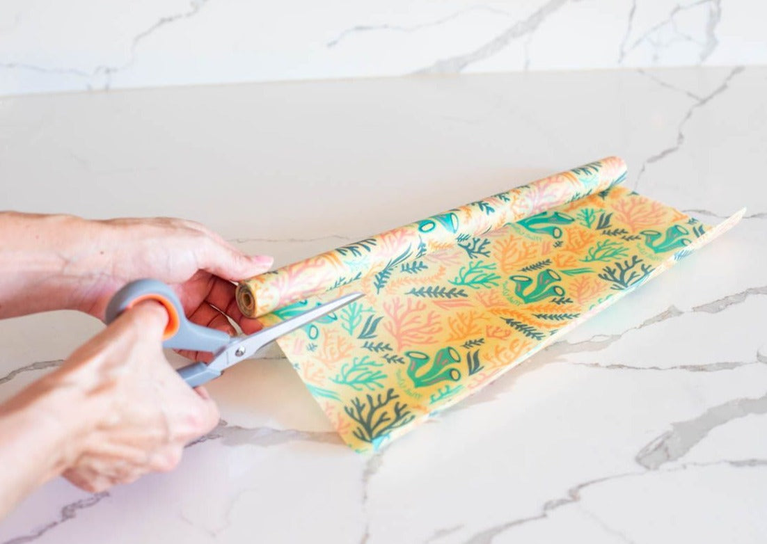 Beeswax Wrap Bulk Roll - Reef Print