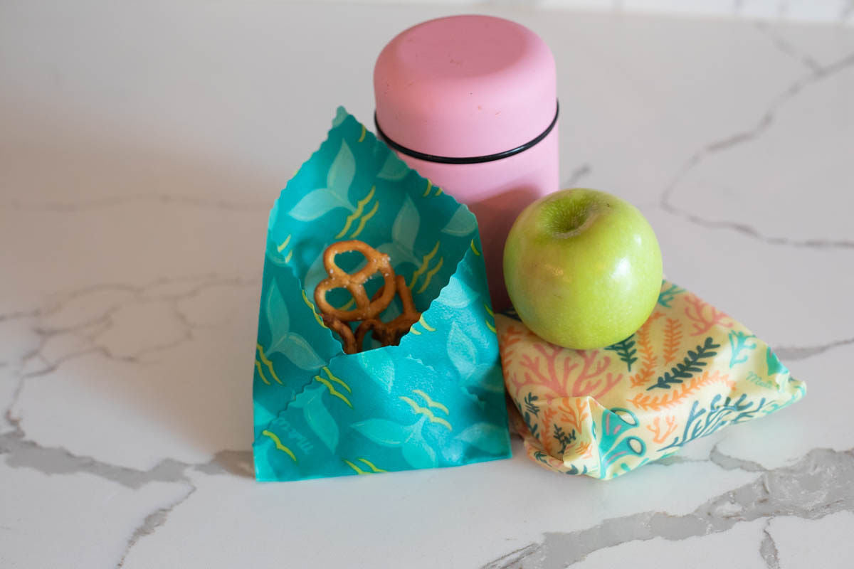 Meli Wraps Beeswax Wraps - Reusable Food Wrap Alternative to Plastic Wrap. Certified Organic Cotton, Made with Hawaiian Beeswax. 3-Pack includes sizes (SML) in Beautiful Original Prints