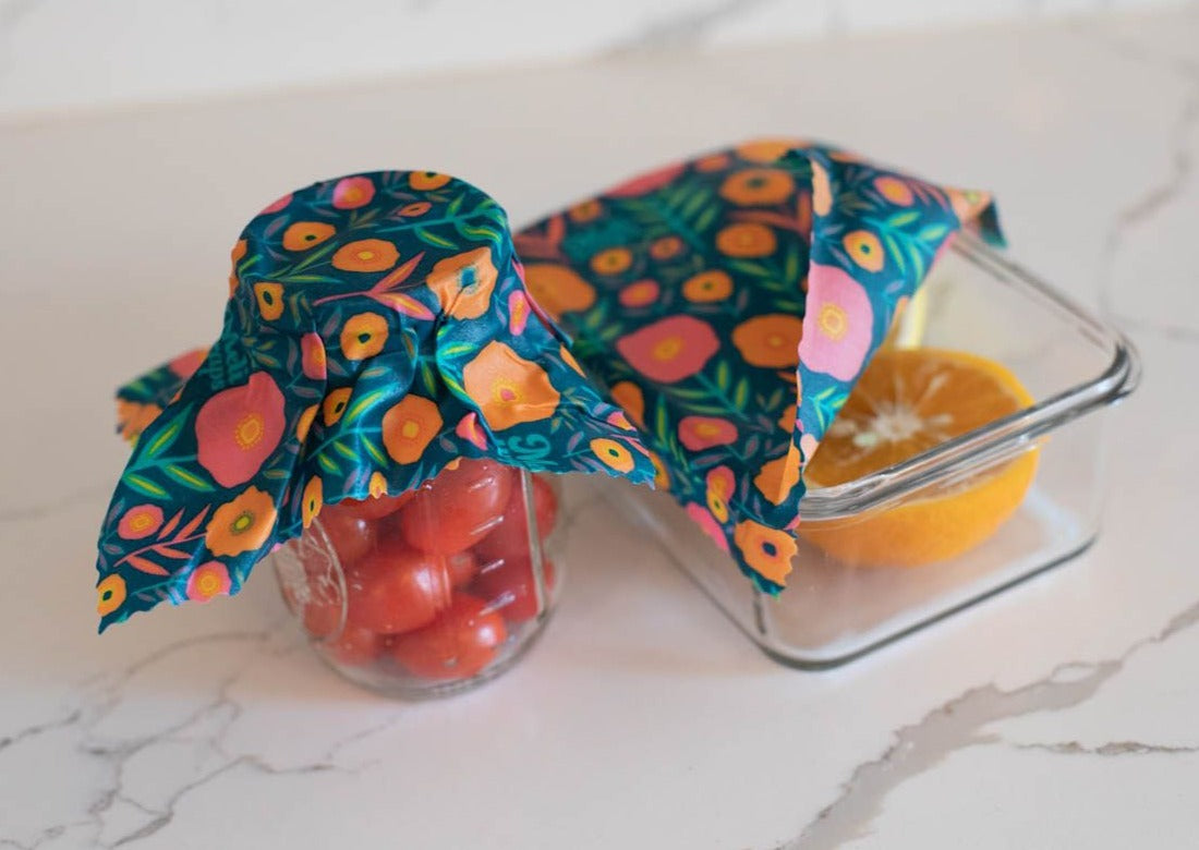 Beeswax Food Wrap - Fall Bloom Print