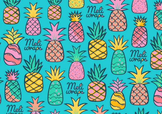 Beeswax Wrap Bulk Roll - Pineapple Print