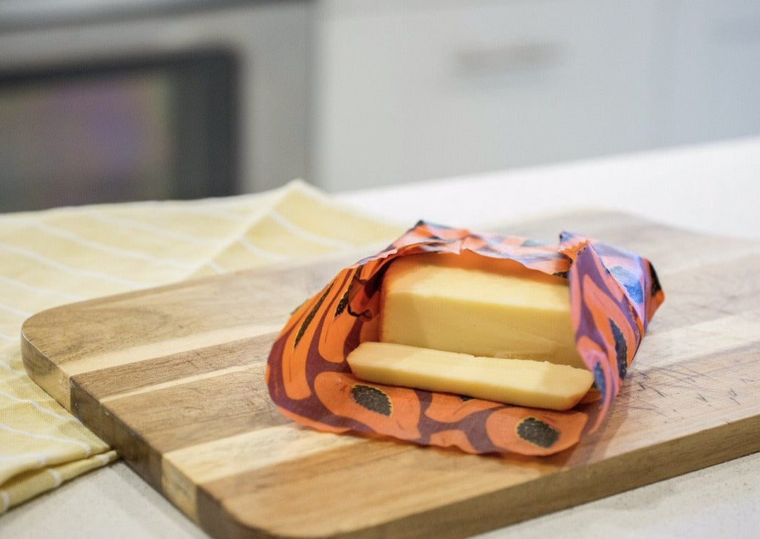 Beeswax Wrap Variety Pack - Blooming Papaya Print