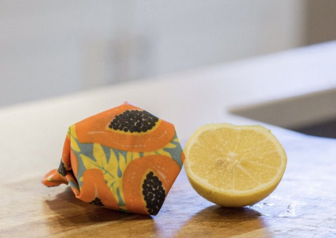 Beeswax Wrap Variety Pack - Blooming Papaya Print