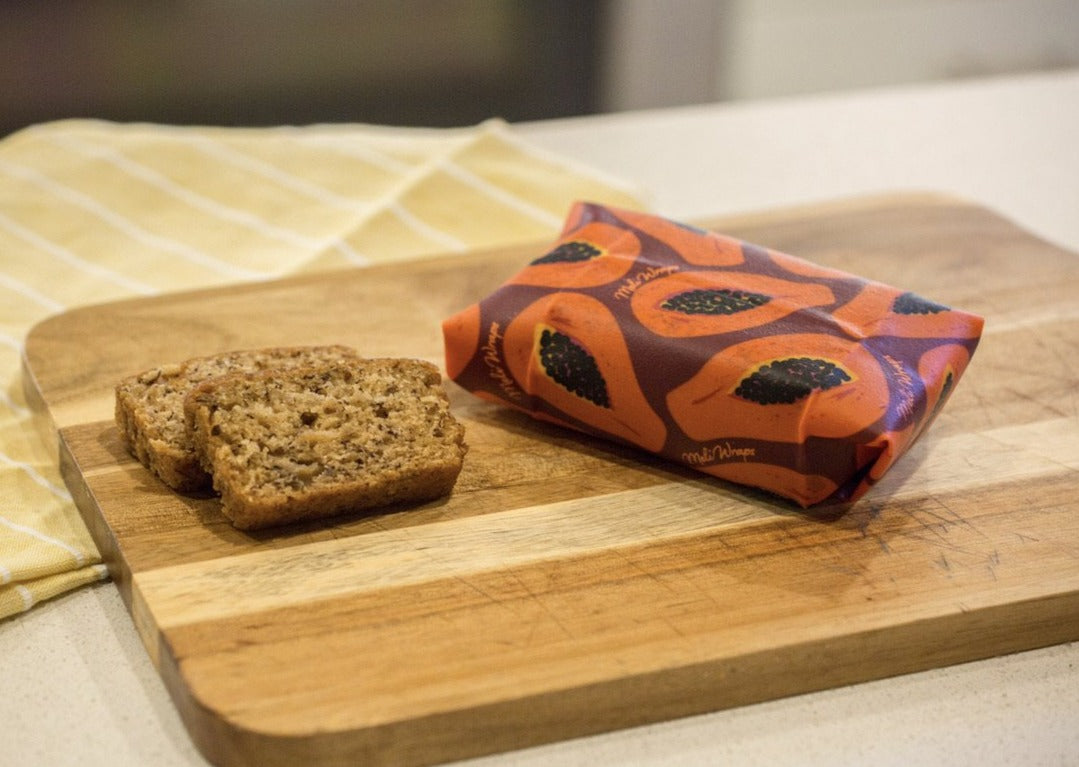 Beeswax Wrap Variety Pack - Blooming Papaya Print